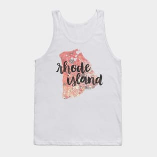 rhode island - calligraphy and abstract state outline Tank Top